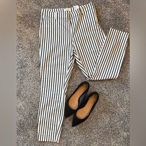 H&M Navy and White Striped Pants